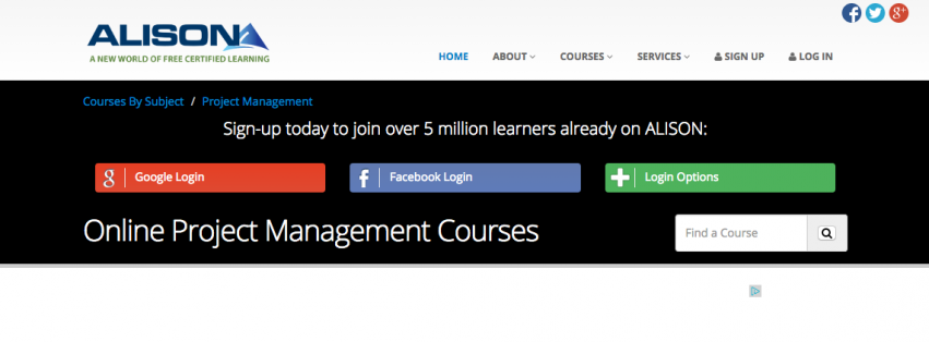 ALISON Free Online Project Management Courses
